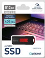 PLATINET přenosný SSD disk  USB 3.2 R/W UP TO 400MB/s 512GB černá