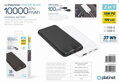 PLATINET POWER BANK 10000 MAH 3,7V 37Wh 10W 2xUSB-C 1xUSB-A BLACK