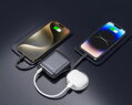 SWISSTEN POWER BANK 10000 mAh S INTEGROVANÝMI KABELY  USB-C A LIGHTNING VESMÍRNĚ STŘÍBRNÁ