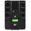 Green Cell Nepřerušitelný napájecí zdroj  UPS AiO 600VA 360W s LCD displejem | VERZE EU | 6x zásuvky Schuko