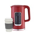 PLATINET RYCHLOVARNÁ KONVICE LCD 1,7L 5 TEPLOT + 450 ML CESTOVNÍ HRNEK, ČERVENÁ