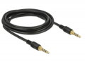 Delock Kabel Stereo Jack 3,5 mm 4 pin samec > samec 3 m černý