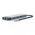 TP-Link UH9120C Hub USB typu C 9v1, HDMI 4K při 60 Hz, SD, microSD UHS-I, 100W Power Delivery, 1× USB-C, 3× USB-A, RJ-45