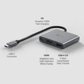 TP-Link UH3020C Hub USB typu C 3v1, 3x HDMI 4K při 60 Hz, 100W Power Delivery, 1× USB-A
