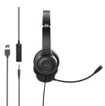 Acer Office Headset, 3,5 mm Jack / USB s ovládáním na kabelu; reproduktory: 30mm měniče; frekvenční rozsah 20Hz-20kHz