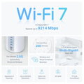 TP-Link Deco BE65-POE(3-pack) BE9300 Třípásmový systém Mesh WiFi 7 pro celou domácnost, 4x 2.5GLAN, USB, 2,4/5/6GHz
