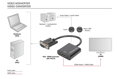 DIGITUS Převodník VGA na HDMI + zvuk (3,5 mm) Full HD (1080p), kabelový typ (15 cm), černý