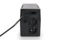 DIGITUS Professional Line-interaktivní UPS, 600VA / 360W 12V / 7Ah x1, 2x CEE 7/7, AVR, RJ-11, LED displej