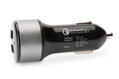 Digitus USB nabíječka do auta, rychlé nabíjení 3.0, 2 vstupní porty 12-24V, výstupy: 3-6.5V/3A, 5V/2.4A