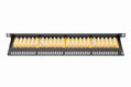 Digitus CAT 6 Patch Panel, nestíněný, 24 portů RJ45 s uzávěrem, 8P8C, LSA, 0,5U, 19 