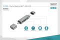 Digitus dvojitá čtečka karet OTG (USB-C + USB 3.0) 1x SD, 1x MicroSD, 1x USB 3.0, šedá