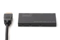 Digitus Ultra tenký HDMI Rozbočovač, 1x2, 4K / 60Hz HDR, HDCP 2.2, 18 Gbps, Micro USB napájeno