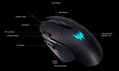 Acer PREDATOR CESTUS 315 - herní myš, 4 levels DPI 800-6500dpi, Pixart 3325 senzor, IPS/speed 100, 8 tlačítek