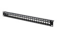 Digitus Neosazený Patch Panel, 24 port, stíněný, 1U, černý