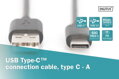 Digitus Připojovací kabel USB C na A  1,0 m, 3A, 480 MB, verze 2.0