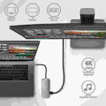 AXAGON HMC-6M2, USB 3.2 Gen 1 hub, porty 2x USB-A, HDMI, RJ-45 GLAN, SATA M.2 slot, PD 100W, kabel USB-C 18cm