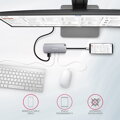 AXAGON HMC-6M2, USB 3.2 Gen 1 hub, porty 2x USB-A, HDMI, RJ-45 GLAN, SATA M.2 slot, PD 100W, kabel USB-C 18cm