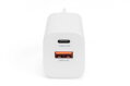 DIGITUS Nabíječka Dual Port USB 1x USB-A / 1x USB-C 30W, 1x 2,4A, 1x 3A, QC3.0