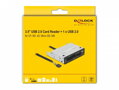 Delock 3.5” USB 2.0 čtečka karet 5 slotů + 1 x USB 2.0 Typ-A samice