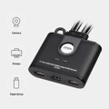 ATEN 2-port HDMI KVM USB mini, integrované kabely, tlačítko pro přepínání