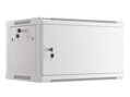 LANBERG Nástěnná jednodílná skříň 19" 6U/600x450, šedá (RAL7035), plechové dveře