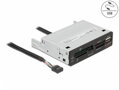 Delock 3.5” USB 2.0 čtečka karet 5 slotů + 1 x USB 2.0 Typ-A samice