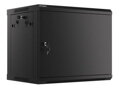 LANBERG RACK CABINET 19” WALL-MOUNT 9U/600X450 FOR SELF-ASSEMBLY WITH METAL DOOR  BLACK   (FLAT PACK)