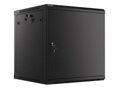 LANBERG RACK CABINET 19” WALL-MOUNT 12U/600X600 FOR SELF-ASSEMBLY WITH METAL DOOR BLACK   (FLAT PACK)
