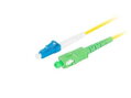 LANBERG optický patch cord SM LC/UPC-SC/APC simplex 5m LSZH G657A1 průměr 3mm, barva žlutá
