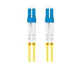 LANBERG optický patch cord SM LC/UPC-LC/UPC duplex 3m LSZH G657A1 průměr 3mm, barva žlutá