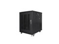 LANBERG Volně stojící skříň 19" 15U/600x800, síťované dveře, černá (RAL9004)   (v rozloženém stavu)