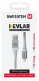 SWISSTEN DATOVÝ KABEL KEVLAR USB / LIGHTNING 1,5 M BÍLÝ