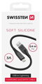 SWISSTEN DATOVÝ KABEL SOFT SILICONE USB-A / LIGHTNING 0,4 M ČERNÝ