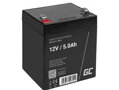 Green Cell AGM VRLA 12V 5Ah maintenance-free battery for the alarm system, cash register, toys