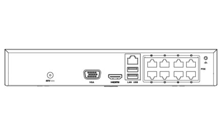 HiLook NVR rekordér NVR-108MH-D/8P(C)/ pro 8 kamer/ 8x PoE/ rozlišení 4Mpix/ HDMI/ VGA/ 2x USB/ LAN/ 1x SATA/ Kov