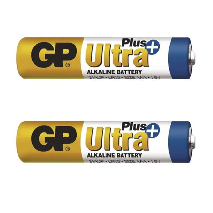 GP alkalická baterie 1,5V AAA (LR03) Ultra Plus 2ks blistr