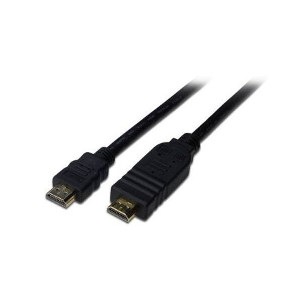 PremiumCord HDMI High Speed + Ethernet kabel se zesilovačem/ AWG26/ 3x stínění/ M/M/ zlacené konektory/ 15m/ černý