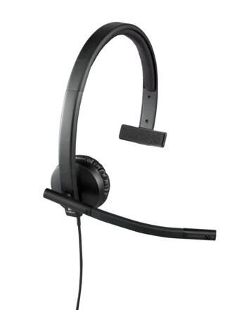 LOGITECH Headset H570e Mono/ drátová sluchátka + mikrofon/ USB/ černá