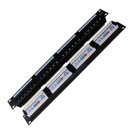 DATACOM Patch panel 19 "UTP 24 port CAT5 DUAL 1U BK (4x6p)