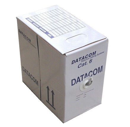 DATACOM kábel licna C6 UTP PVC 305m box sivý
