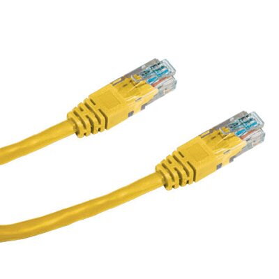 DATACOM Patch kábel UTP CAT5E 0,25m žltý