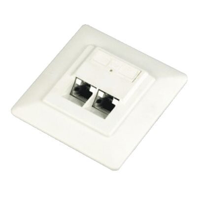 DATACOM Dátová zásuvka STP CAT6 2xRJ45 pod omietku 45st. biela