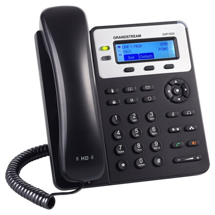 Grandstream GXP-1620 / VoIP telefón / LCD display / 2x SIP / 2x LAN / SRTP / TLS / 3 prog. tlačidlá /