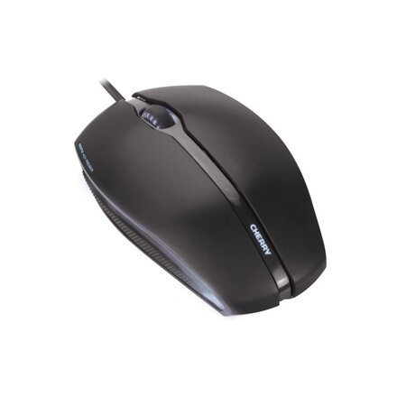 CHERRY myš Gentix, USB, drôtová, čierná s modrým podsvietením
