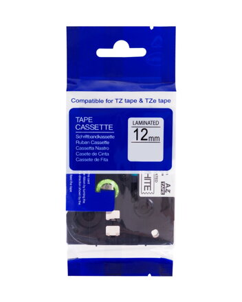 PRINTLINE kompatibilní páska s Brother TZE-233, 12mm, modrý tisk/bílý podklad