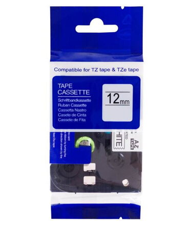 PRINTLINE kompatibilní páska s Brother TZE-C31, 12mm, černý tisk/signální žlutý podklad
