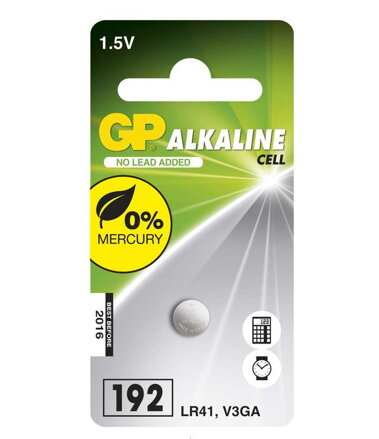 GP alkalická baterie 1,5V LR41/V3GA 1ks blistr