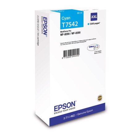 Epson inkoustová náplň/ C13T754240/ WF-8090/ 8590/ 7 000 stran/ XXL Modrá