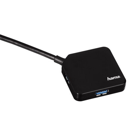 HAMA USB HUB/ 4 porty/ USB 3.0/ černý