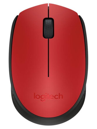 Logitech myš M171/ Bezdrôtová/ Optická/ 1000dpi/ USB prijmač/ červená